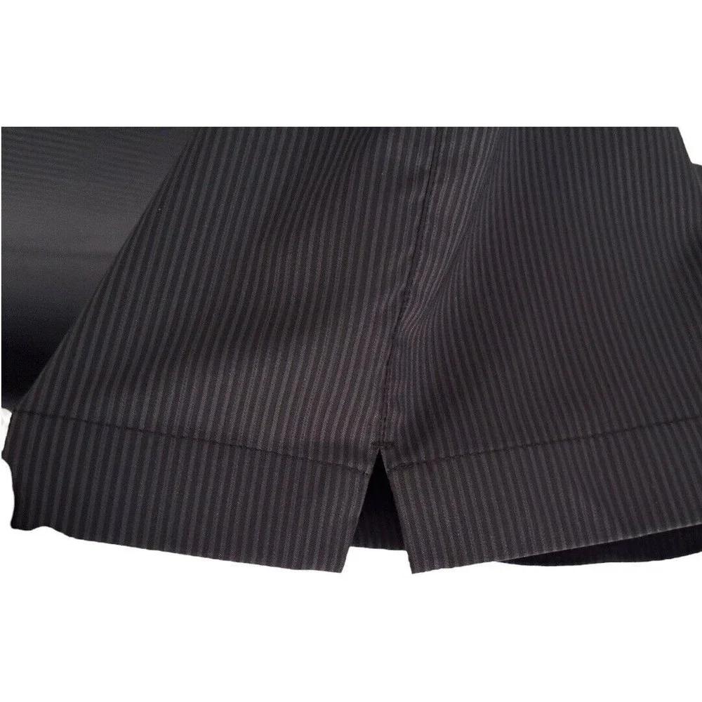 Nike Golf Pants Men's Size 36X32 Black Gray Striped Flat Front Chino DRI-FIT